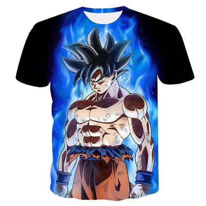 T-shirts Dragon Ball Z pour enfants et hommes, T-shirt pour homme, style Harajuku, tendance Goku, vêtements d'anime, hauts, streetwear
