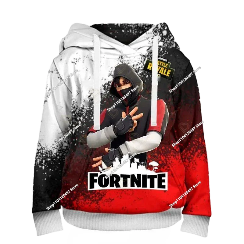 Sudaderas con capucha para niños y niñas Fortnite, sudadera infantil 3D, Battle Royale, sudaderas para hombre, moda de otoño, ropa infantil