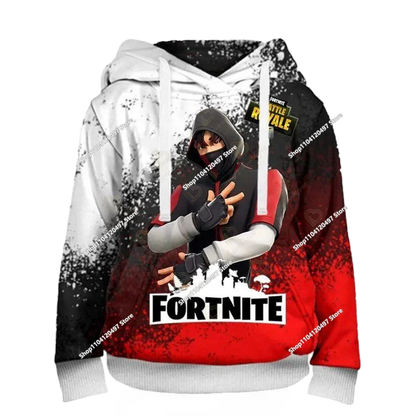 Sudaderas con capucha para niños y niñas Fortnite, sudadera infantil 3D, Battle Royale, sudaderas para hombre, moda de otoño, ropa infantil