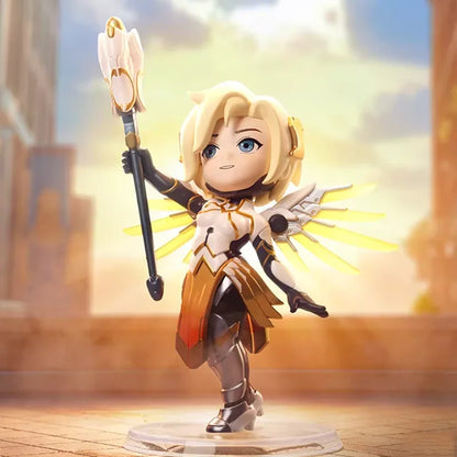 POP MART Overwatch Play of The Game Series originali akloji dėžutė, staigmenos paslaptinga dėžutė, mielos anime veiksmo figūrėlės, dekoracijos ir figūrėlės
