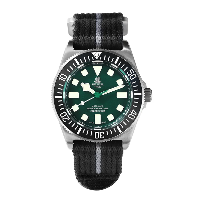 Tactical Frog FXD V4 Mechanical Watch NH35 Automatic Movement Titanium Mens Watches 200m Waterproof Sapphire Luminous 42mm Watch