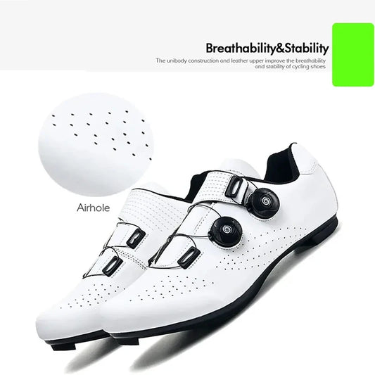 New Cycling Shoes Men's Self-locking Racing Road Cycling Sports Shoes Lockless Training Shoes Women's SPD Cleats Cycling Shoes