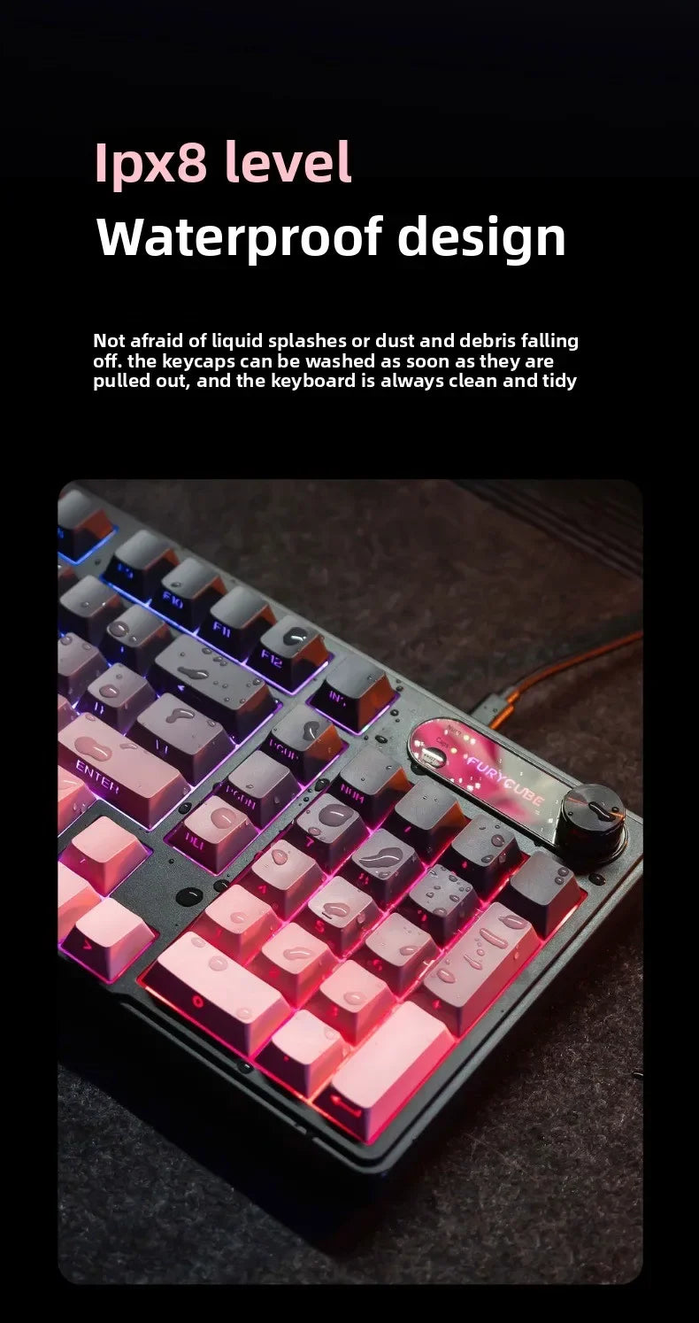 Wired Silent Keyboard Gaming Keyboard Magnetic Mechanical Wired for Pro Gaming Rapid Trigg 8000Hz 128K Rate