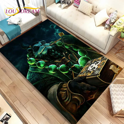 World of Warcraft,WOW ,Game Gamer Area Rug,Carpet Rug for Living Room Bedroom Sofa Doormat Decoration, Kid Non-slip Floor Mat 3D