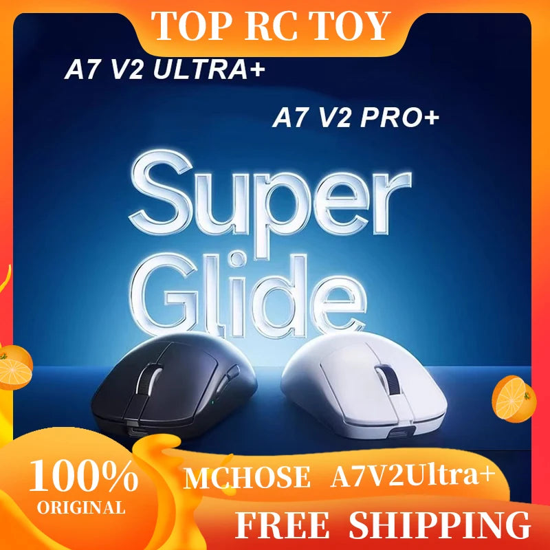 MCHOSE A7 V2 Ultra+ Wireless Mouse Tri-Mode Lightweight Paw3950 Ti 42000dpi 500mah PC Esports Laptop Gaming Mice Accessories
