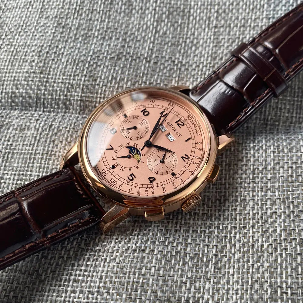 Automatisk ur til mænd Multification dato dag måned år 316L mekanisk herreur poleret urkasse dag/nat-indikator 42mm
