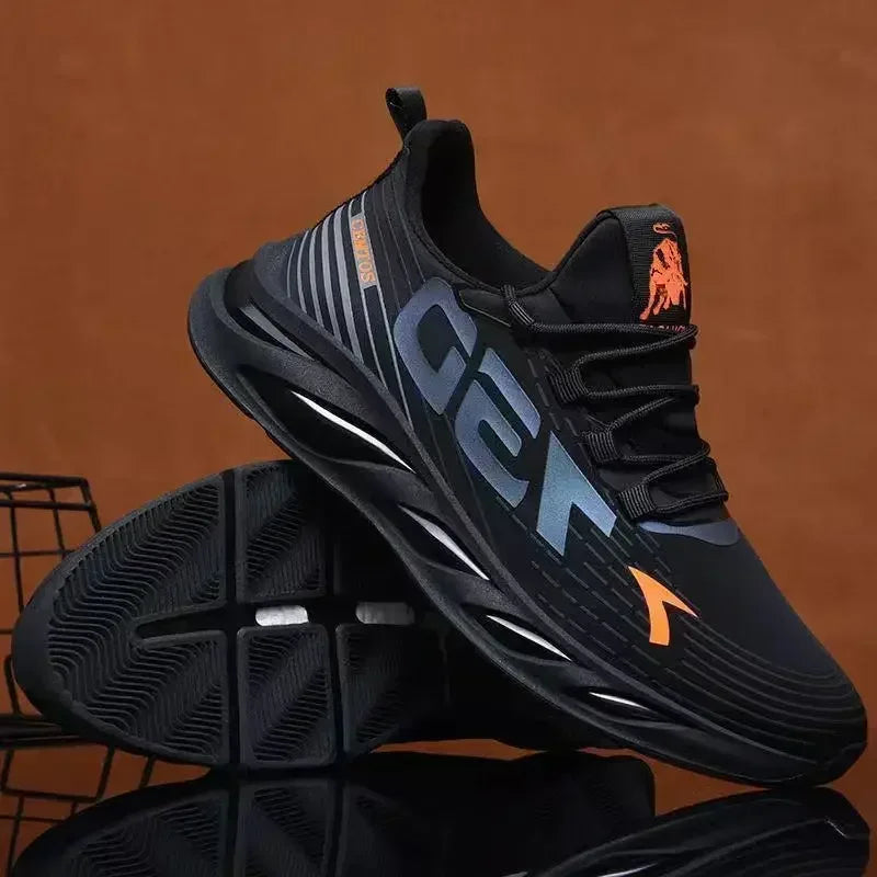 New Summer Men's Breathable Mesh Running Shoes Lightweight Trendy Sports Sneakers for Daily Workout and Outdoor Walking
