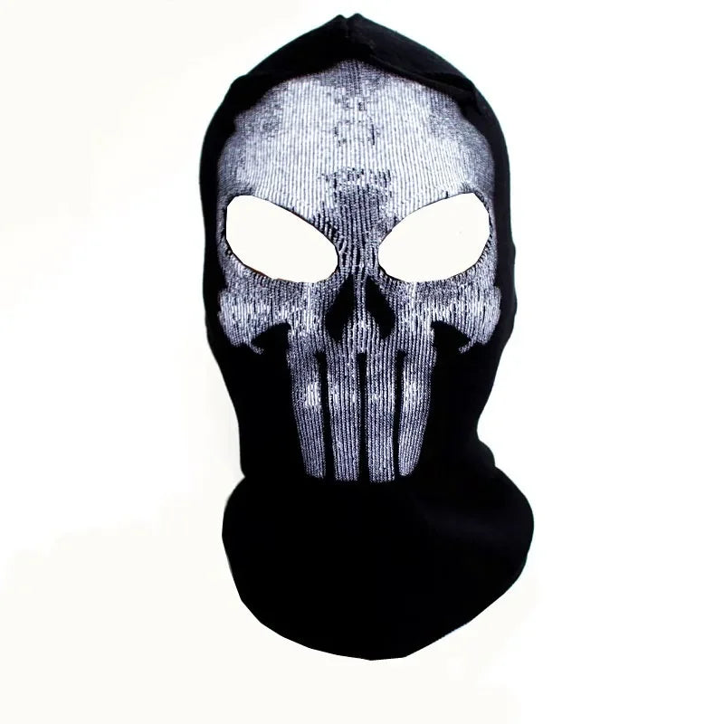 Unisex Ghost Print Skull Motorcycle Face Mask War Game Call Of Duty MWII 2022 COD Ghost Simon Riley Balaclava Mask For Adult