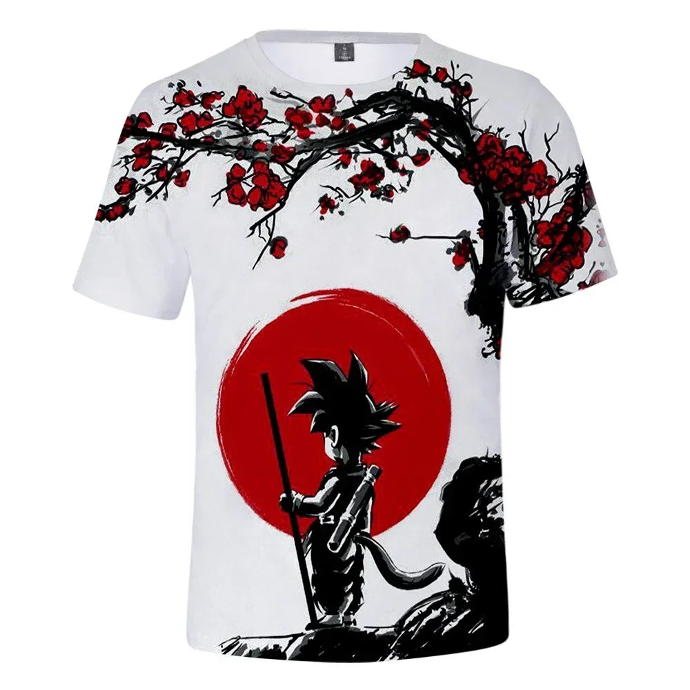 T-shirts Dragon Ball Z pour enfants et hommes, T-shirt pour homme, style Harajuku, tendance Goku, vêtements d'anime, hauts, streetwear