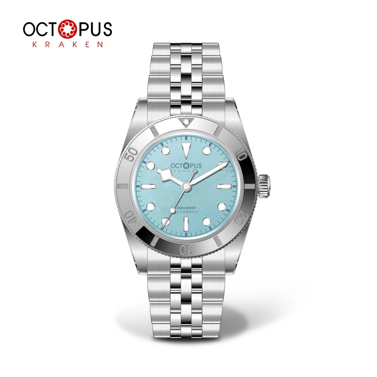 Octopus Kraken 37mm Dive Watch Men BB54 PT5000 Automatic Mechanical Movement Sapphire Crystal Aluminum Bezel STL Bracelet 20Bar
