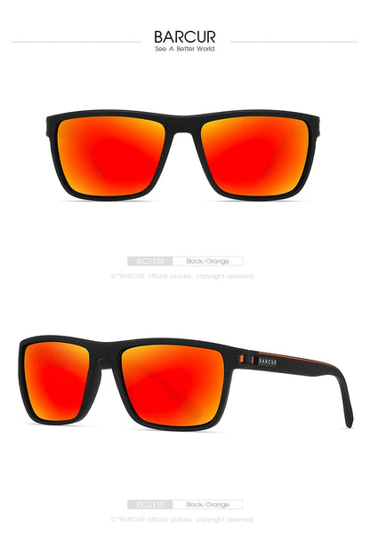 BARCUR Design TR90 napszemüveg férfiaknak, polarizált, könnyű sportnapszemüveg nőknek, szemüveg-kiegészítő, Oculos UVAB védelem