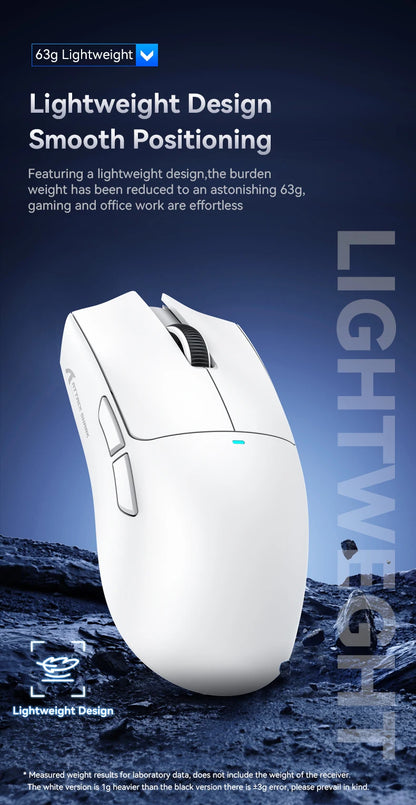 ATTACK SHARK X11SE trådløs gamingmus, tri-mode, 63g superlet med PAW3311-sensor, 22000 DPI, 300mAh batteri, dobbelt driver