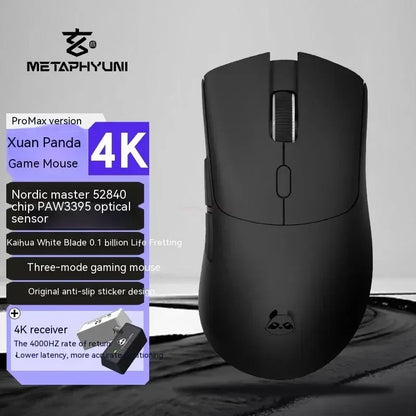 Bezdrátová myš Metaphyuni Metapanda P1 P1 Pro Max PAW3395, nízká latence, lehká e-sportovní herní myš, ergonomická, dárek pro PC hráče
