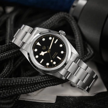 Watchdives WD1016 V3 kvarc karóra, 37 mm-es rozsdamentes acél tok, zafírüveg, vintage stílusú karóra, VH31 Sweep mozgás, 100 m vízálló férfi karóra