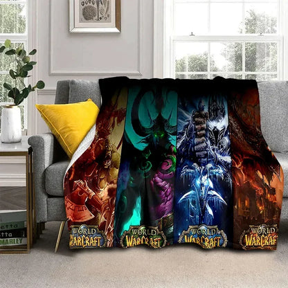 3D World of Warcraft-spil WOW Lich King DH-tæppe, blødt tæppe til hjemmet, soveværelset, sengen, sofaen, picnic, rejser, kontoret og børn