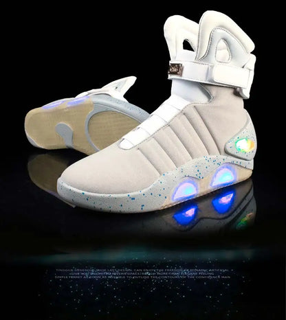Men Remote Control Led Mag Shoes Fashion Light Up Sneakers Air Shoes Usb Recharging Shoes Back To The Future Boots 1989