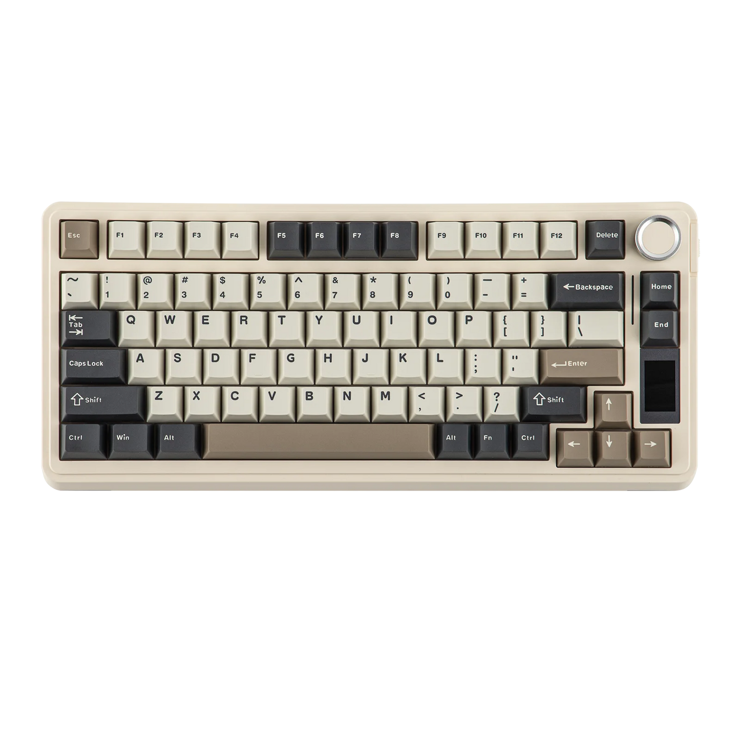 Teclado mecánico EPOMAKER X AULA EA75 MAX 75% ANSI US con hot-swap, montaje gasket, conexión por cable/BT/inalámbrica 2.4GHz, pantalla y perilla