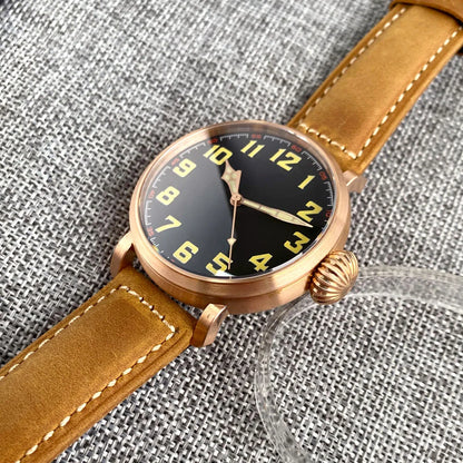 Tandorio 47mm NH35 Diver Men's Automatic Watch CUSN8 Solid Bronze or 316L Steel Case 10ATM Sapphire Crystal Black Dial