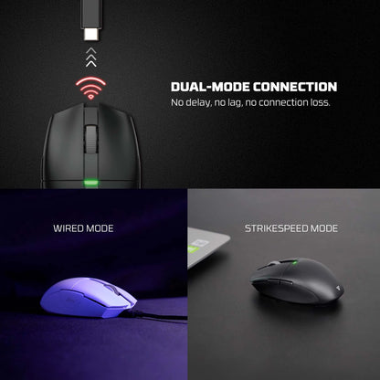 FANTECH Aria XD7E 2.4G Wireless Gaming Mouse PixArt 3311 1000Hz 59g Lightweight Gamer Mice For PC Laptop