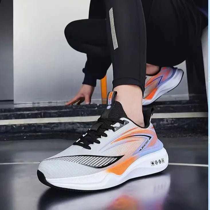 Men's breathable running shoes summer hot sale of the season, casual sporty fish thread soft bottom thick heel cross-border style