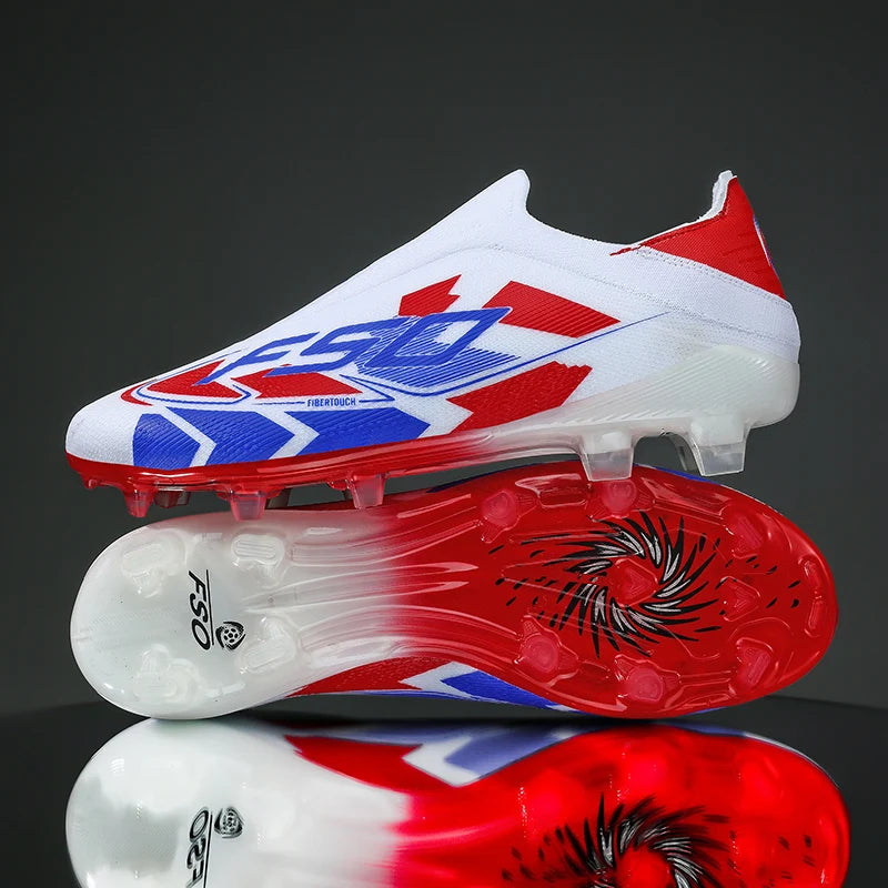 Nouvelles Chaussures de Football pour Hommes – Crampons d'Extérieur pour Entraînement sur Gazon – Baskets Mi-Montantes Légères Antidérapantes de Haute Qualité – Meilleures Ventes
