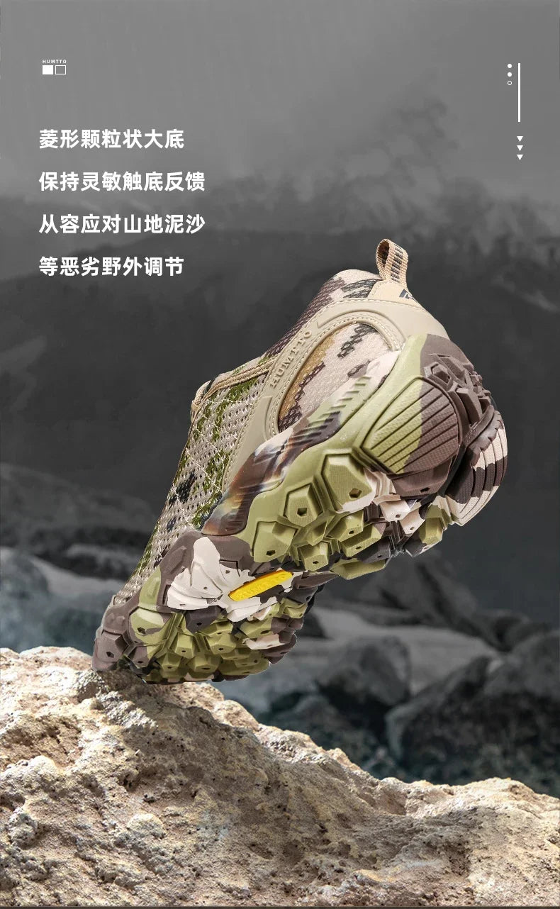 HUMTTO Shoes for Men Non-slip Sports Breathable Summer Hiking Shoes Man Outdoor Luxury Designer Trekking Climbing Mens Sneakers