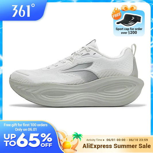 361 Degrees PopBlaze 5 Herren-Laufschuhe, neue Dämpfung, dicke Sohle, atmungsaktiv, rutschfest, Outdoor-Jogging-Sneaker für Herren 672532212