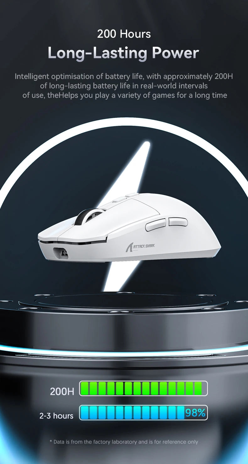 X6 Attack Shark Mouse RGB Touch Magnetic Charging Base Tri-Mode Connection Macro Pro Gaming Mouse