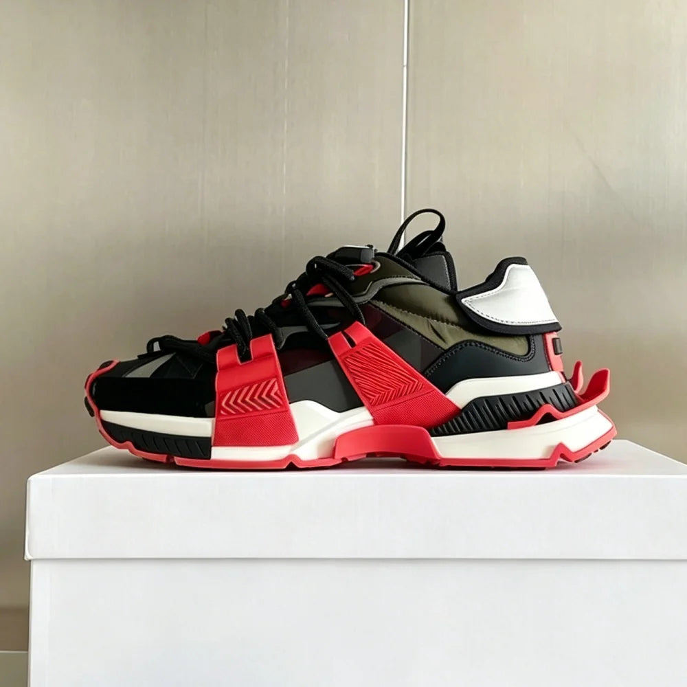 2026 Fashion Women Sneakers Size 35-46 High Quality Platform Sneakers Men Casual Shoes Sports Running Shoes Lace-Up Patchwork