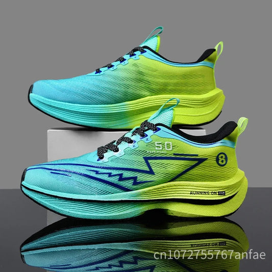 Men's Running Shoes Carbon Board Light Ultra Cushion Breathable Marathon Shock Absorption Support Sneaker Woman Comfy Sport Shoe