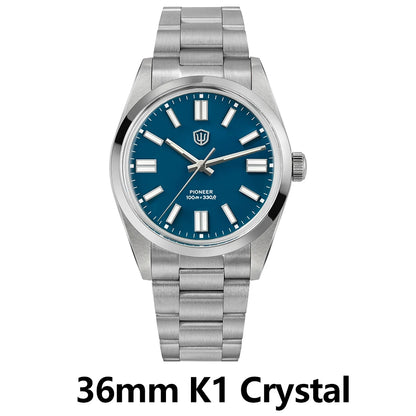 Watchdives WD1016 V3 kvarc karóra, 37 mm-es rozsdamentes acél tok, zafírüveg, vintage stílusú karóra, VH31 Sweep mozgás, 100 m vízálló férfi karóra