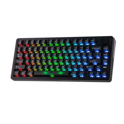 Tastiera gaming EPOMAKER HE75 V2 75% layout ANSI US tri-mode wireless a effetto Hall con attuazione regolabile 0.005mm/Rapid Triggering