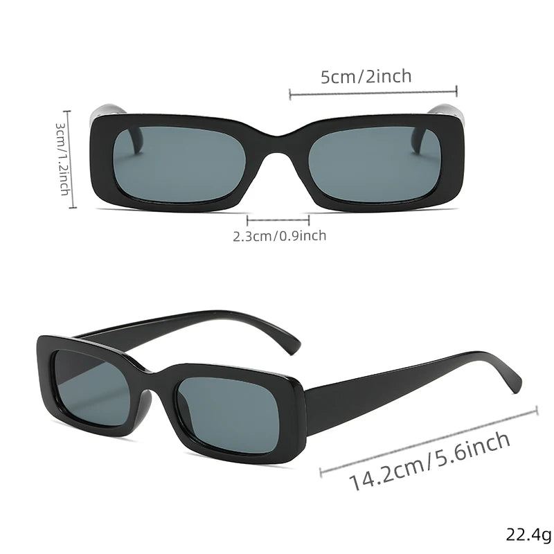 Fekete négyzet alakú napszemüveg férfiaknak, téglalap alakú, kicsi, retro stílusú, fekete lencsés, vezetéshez és horgászathoz, Oculos UV400