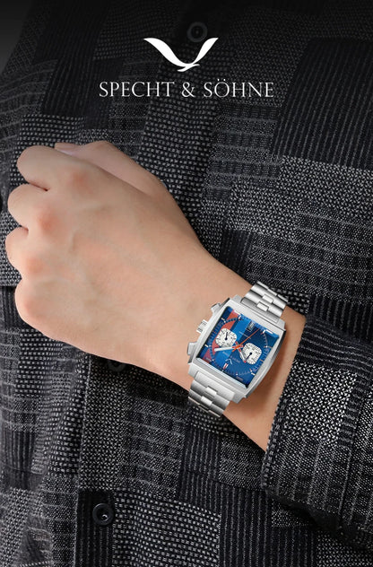 Specht&Sohne Men's Watch Luxury Brand Waterproof Stainless Steel Leather Japan VK Multifunctional Quartz Watch Religio Masculino