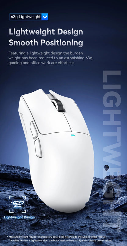 Attack Shark X11&R1 Tri-Mode Bluetooth trådløs mus med opladningsbase, RGB, ergonomisk letvægtsmus, PC-gamer-tilbehør