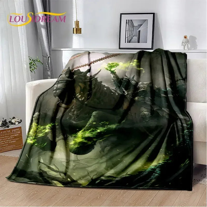 World of Warcraft,WOW ,Game Gamer Soft Plush Blanket,Flannel Blanket Throw Blanket for Living Room Bedroom Bed Sofa Picnic Cover