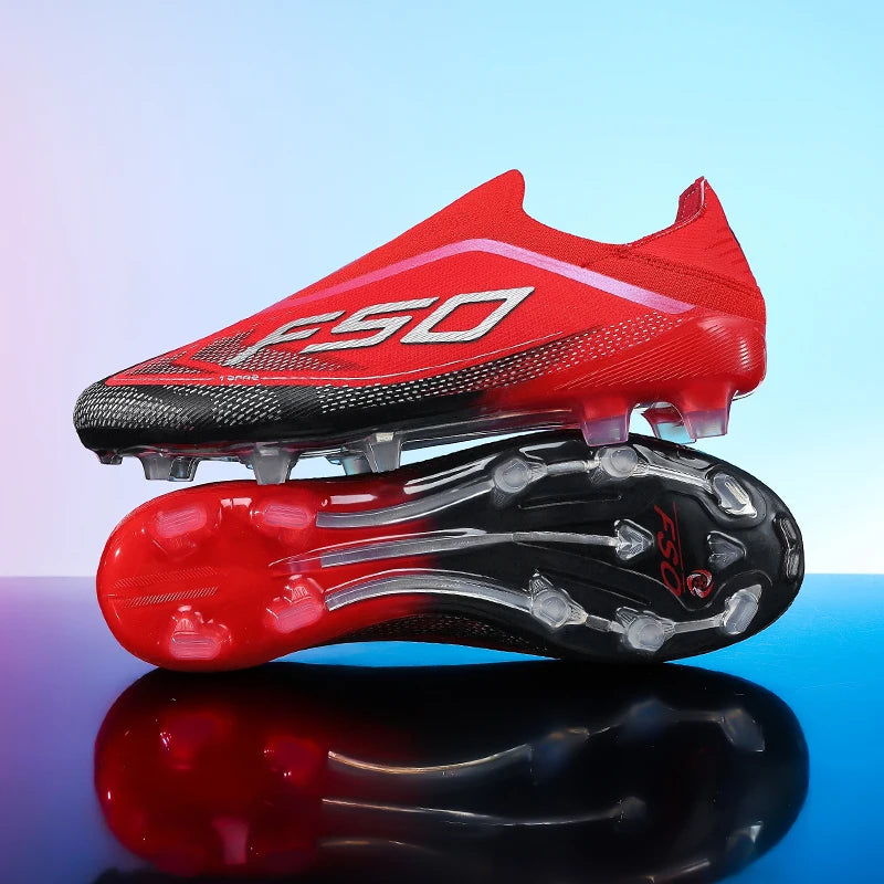 Nouvelles Chaussures de Football pour Hommes et Garçons, Antidérapantes, à Crampons pour Gazon, Haute Qualité, pour Matchs en Extérieur, Montantes et Légères, Très Vendues