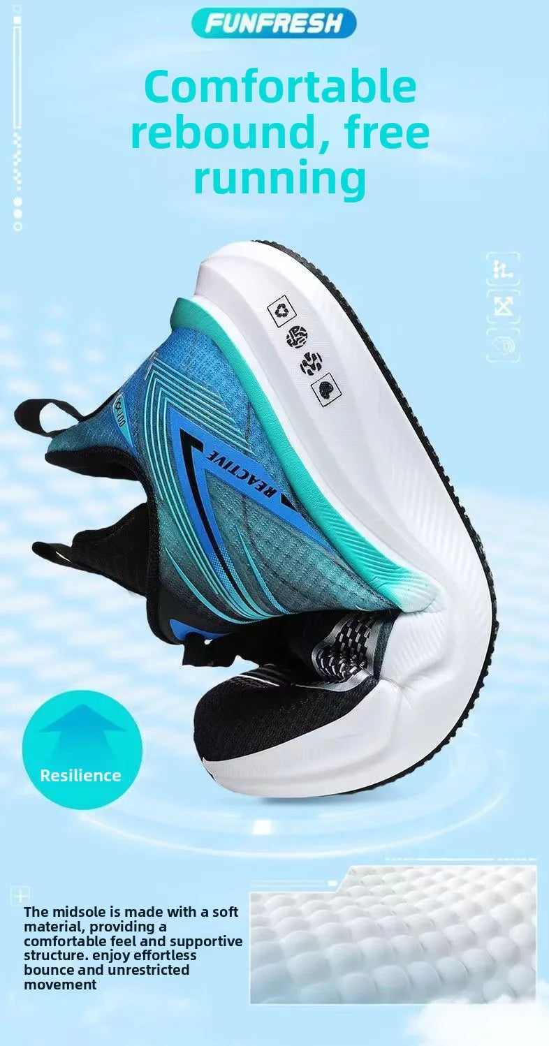 Men's breathable running shoes summer hot sale of the season, casual sporty fish thread soft bottom thick heel cross-border style