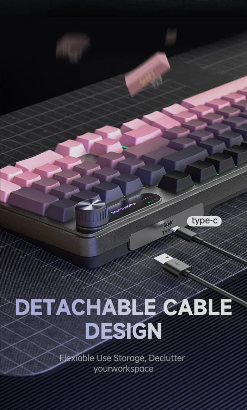 Wired Silent Keyboard Gaming Keyboard Magnetic Mechanical Wired for Pro Gaming Rapid Trigg 8000Hz 128K Rate