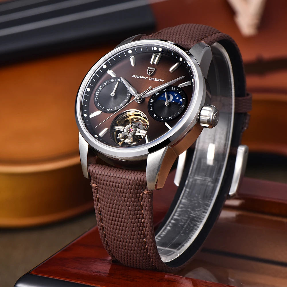Pagani Design men’s watch, new model, luxury automatic mechanical watch, 41 mm, stainless steel, water-resistant to 10 bar, ‘racer’ style