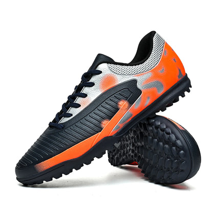 Chaussures de football TF économiques, tige en mélange PU, crampons en caoutchouc dense, antidérapantes, durables, chaussures de football pour terrain synthétique à prix abordable