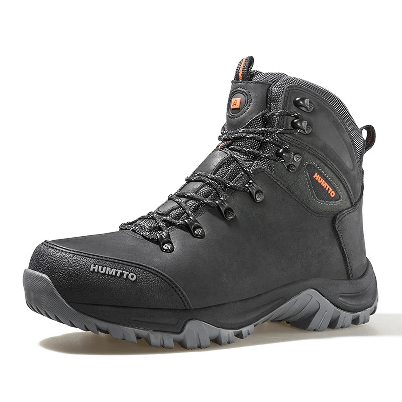 HUMTTO Buty trekkingowe męskie wodoodporne buty myśliwskie taktyczne pustynne buty bojowe za kostkę do trekkingu dla mężczyzn i kobiet ciepłe skórzane sneakersy