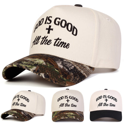 Czapki baseballowe unisex z haftem „GOD IS GOOD” – wiosna, jesień, na świeżym powietrzu, regulowane, codzienne, czapki przeciwsłoneczne, czapki sportowe