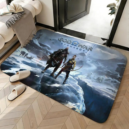Puha, nedvszívó, csúszásgátló szőnyeg „God of War” játék szőnyeg Lakberendezés Ajtószőnyeg Hálószobai szőnyeg Zuhanyzó szőnyeg