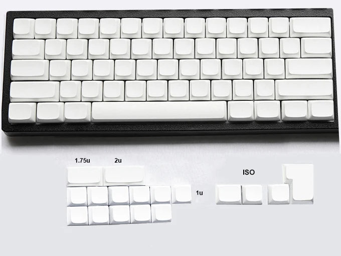 NPKC Blank XDA Keycaps Planck Preonic 61 75 87 108 Keyset Thick PBT Material for Cherry MX Mechanical Keyboard