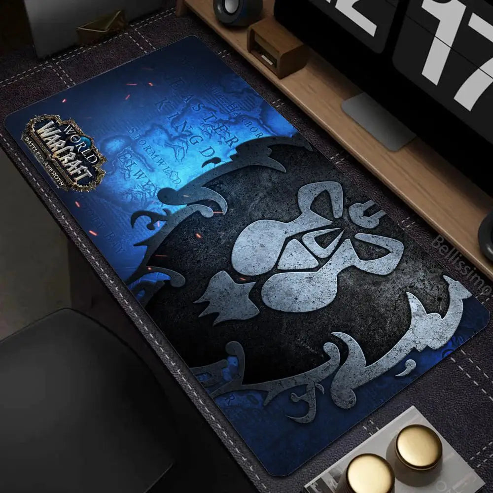Natural Horde Alliance Mouse Pad Rubber Large Computer Desk Keyboard Mat HD World Of Warcraft Gaming Mousepad Speed Locking Edge