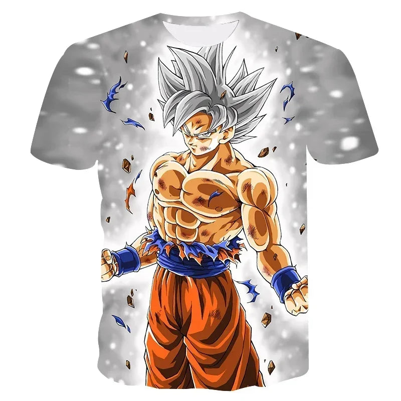 T-shirts Dragon Ball Z pour enfants et hommes, T-shirt pour homme, style Harajuku, tendance Goku, vêtements d'anime, hauts, streetwear