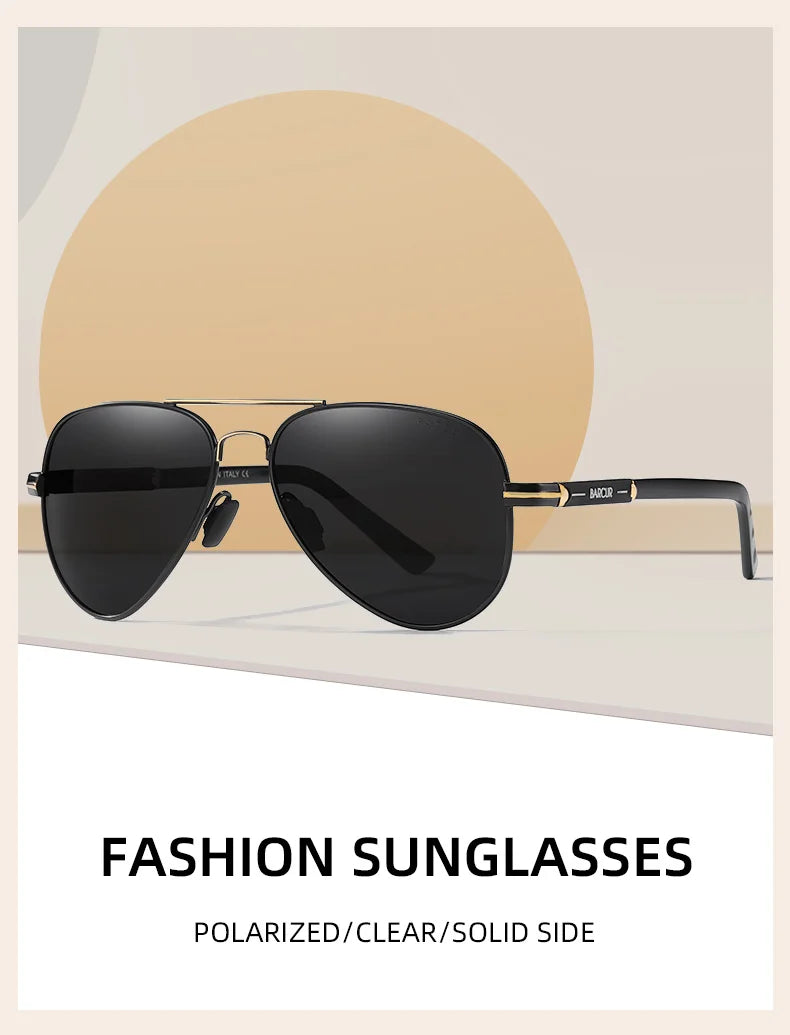 BARCUR polarizált férfi napszemüveg, pilóta napszemüveg férfiaknak, kiegészítők, vezetéshez, horgászathoz, túrázáshoz, szemüveg, Oculos, Gafas De Sol