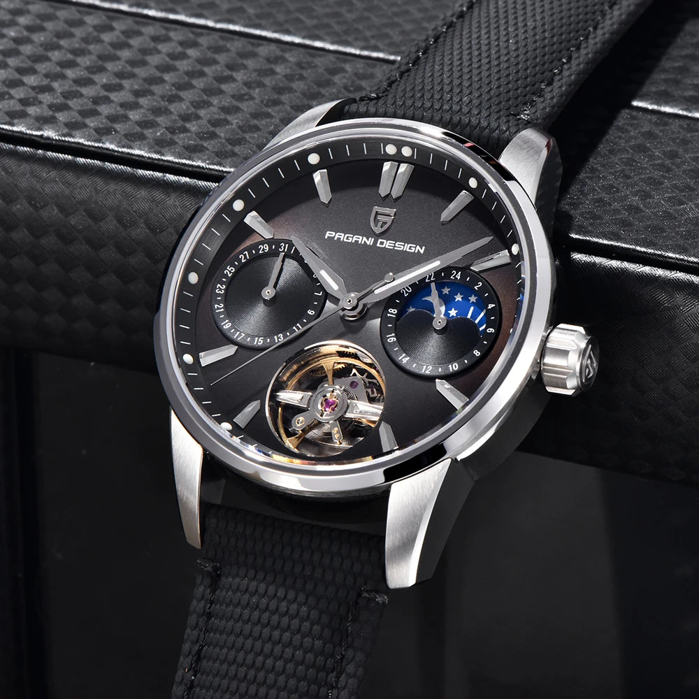 Pagani Design men’s watch, new model, luxury automatic mechanical watch, 41 mm, stainless steel, water-resistant to 10 bar, ‘racer’ style