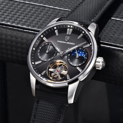 Pagani Design men’s watch, new model, luxury automatic mechanical watch, 41 mm, stainless steel, water-resistant to 10 bar, ‘racer’ style